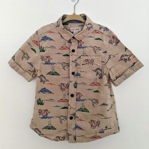 Cat & Jack dinosaur Button-Down Short Sleeve 5T